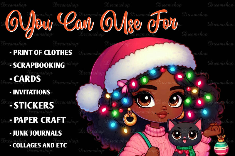 Christmas Girl Design Clipart Bundle 21 - CraftNest - Digital Crafting and Art