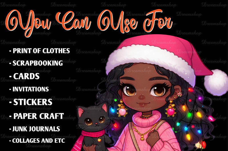 Christmas Girl Design Clipart Bundle 18 - CraftNest - Digital Crafting and Art