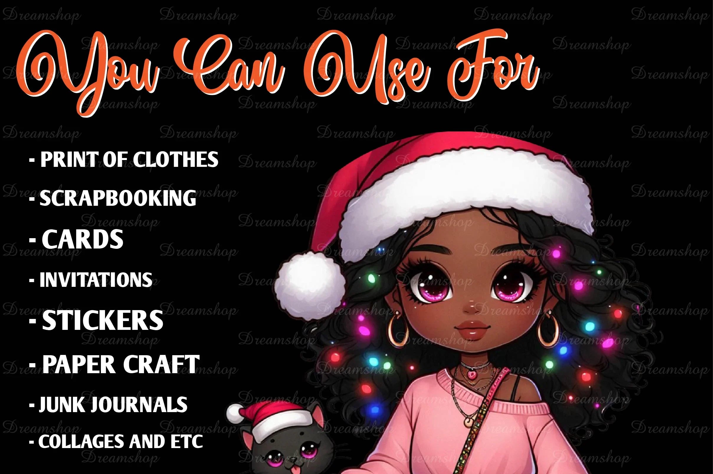 Christmas Girl Design Clipart Bundle 1 - CraftNest - Digital Crafting and Art