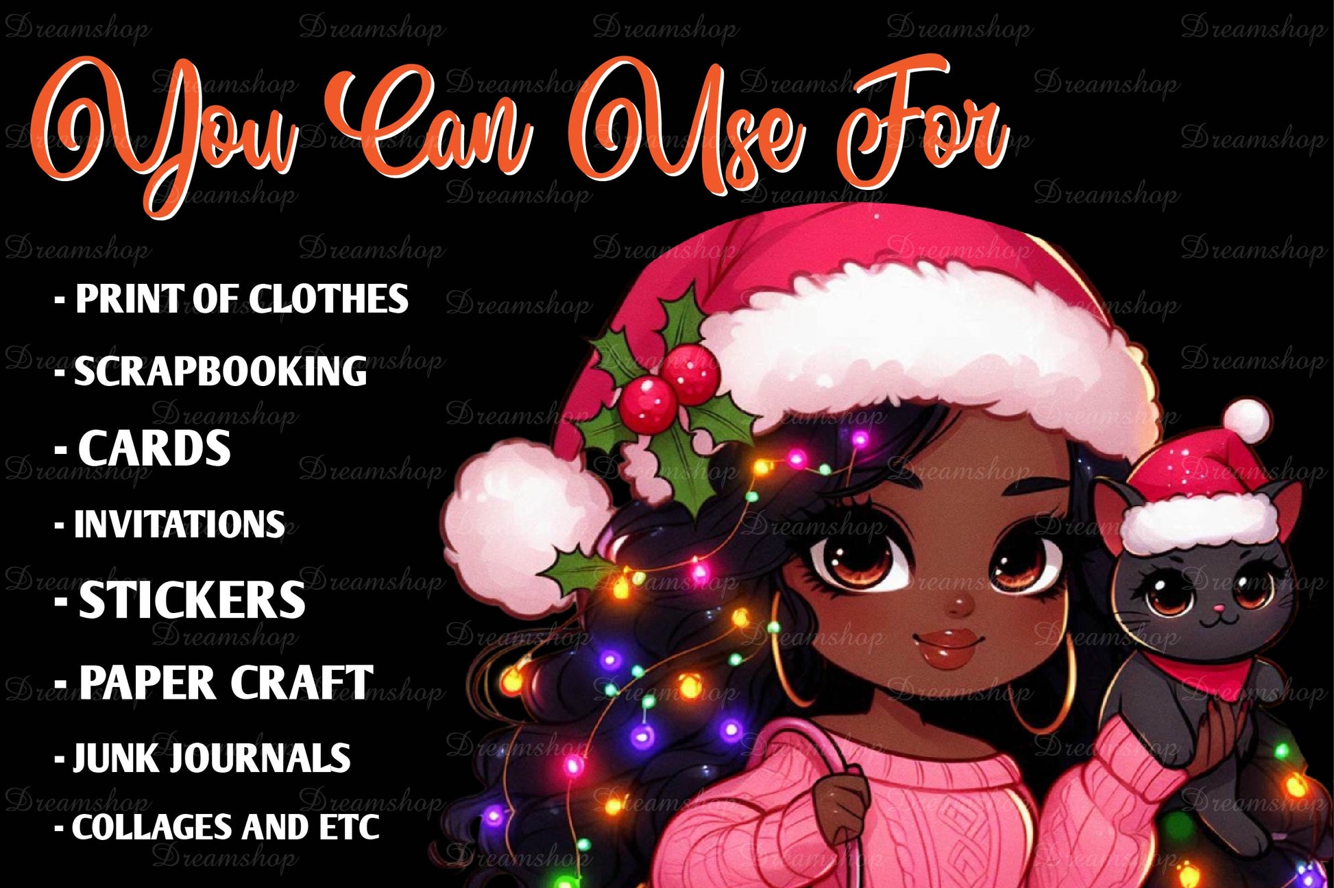 Christmas Girl Design Clipart Bundle 7 - CraftNest - Digital Crafting and Art