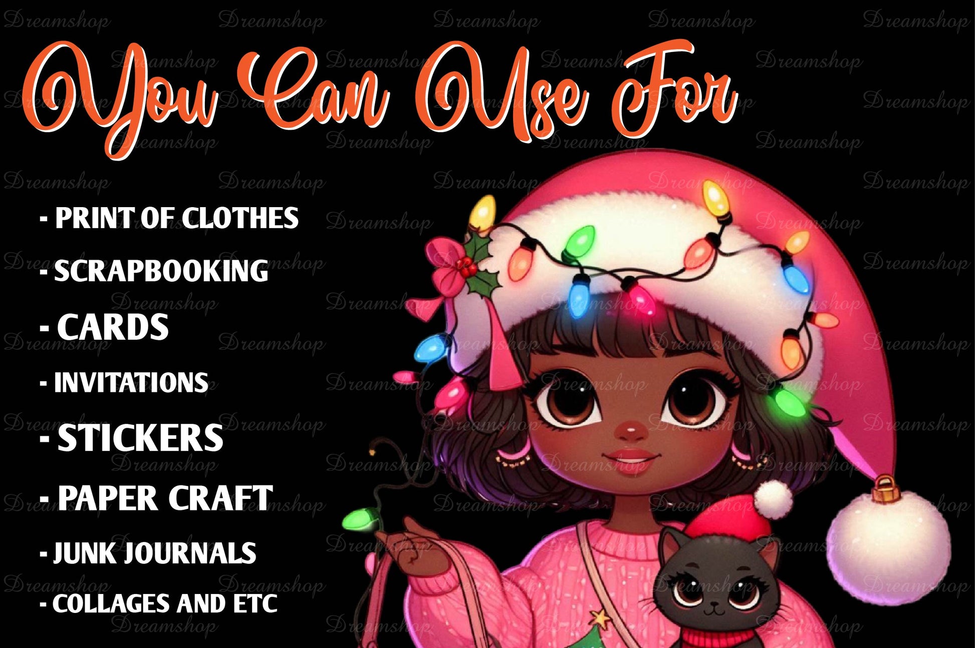 Christmas Girl Design Clipart Bundle 6 - CraftNest - Digital Crafting and Art