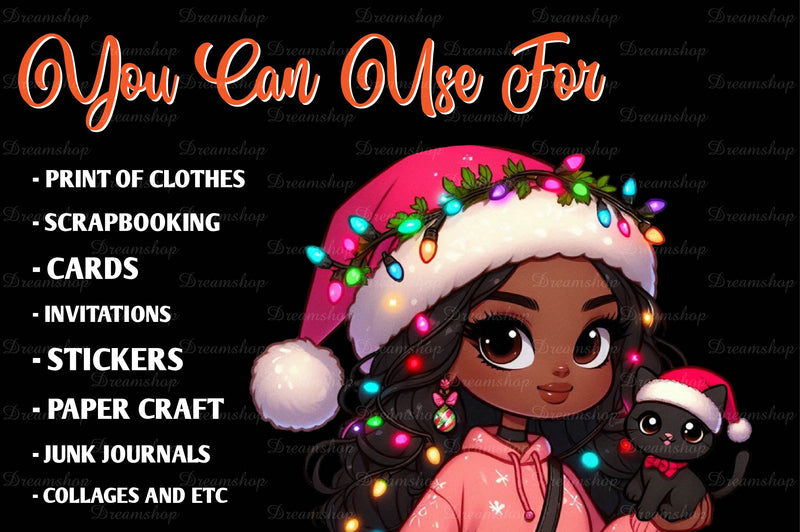 Christmas Girl Design Clipart Bundle 4 - CraftNest - Digital Crafting and Art