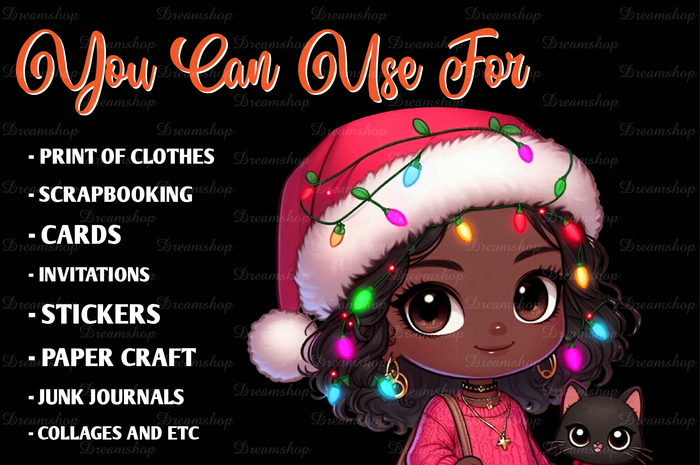 Christmas Girl Design Clipart Bundle 22 - CraftNest - Digital Crafting and Art