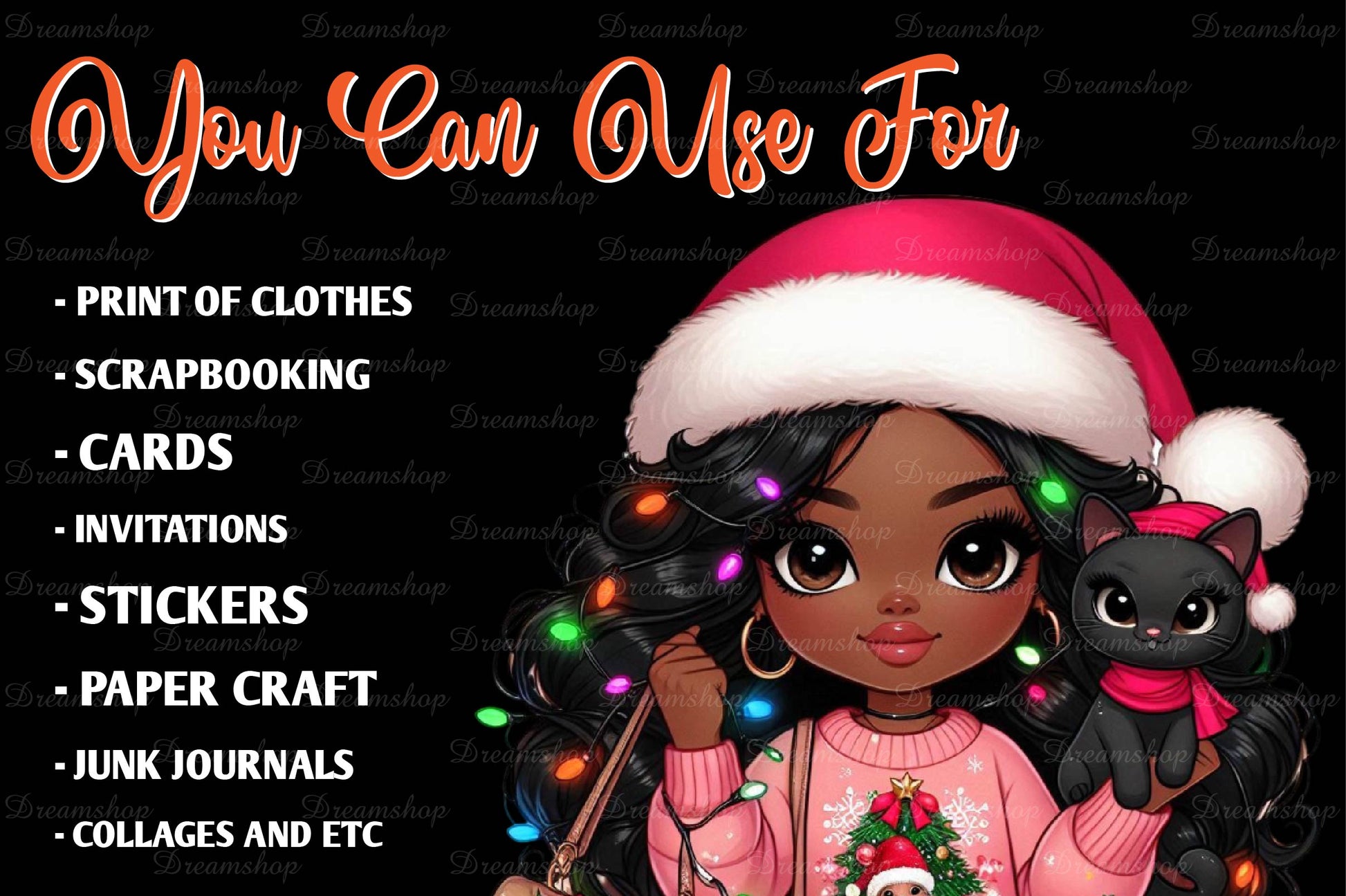 Christmas Girl Design Clipart Bundle 12 - CraftNest - Digital Crafting and Art