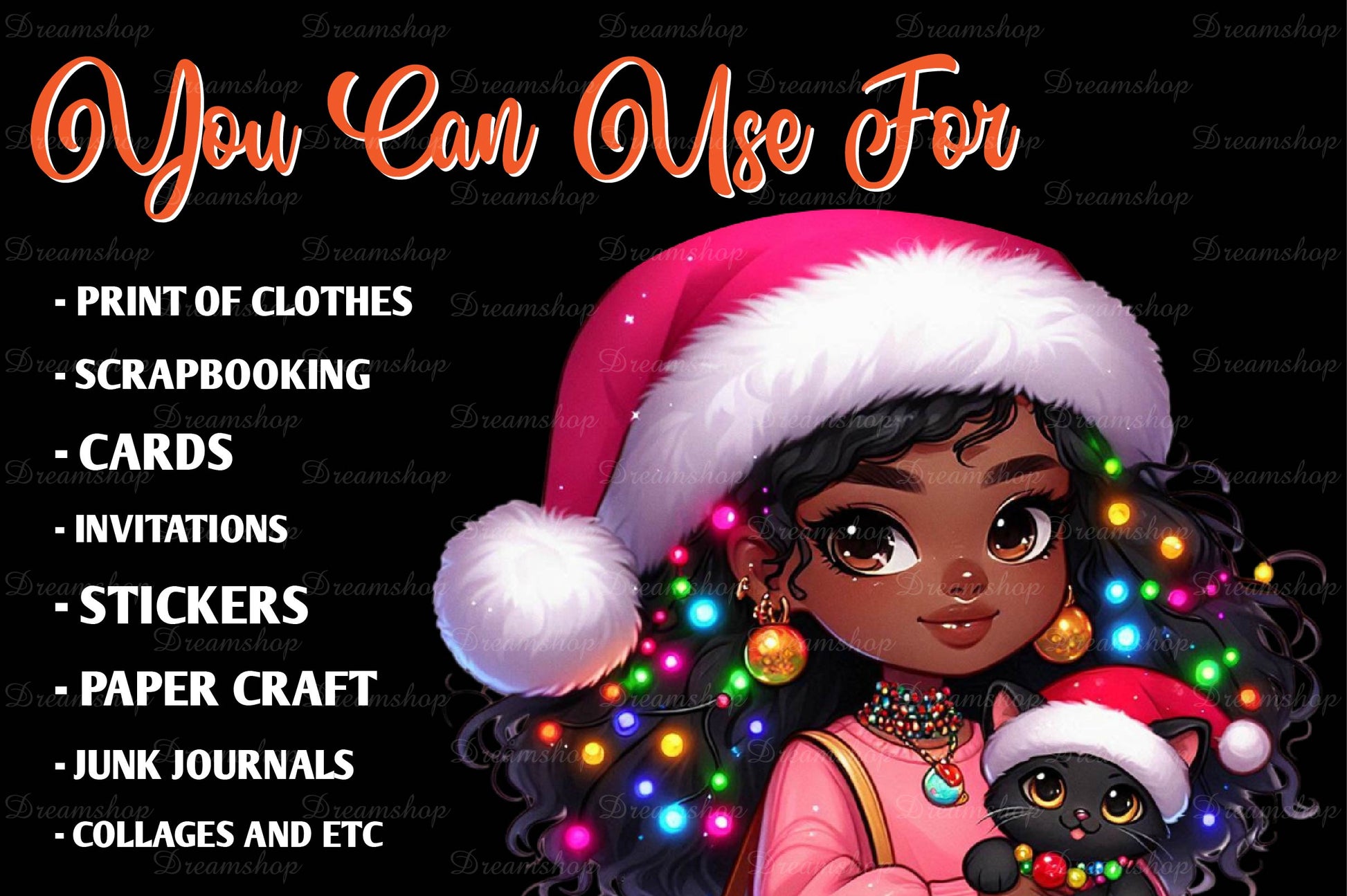 Christmas Girl Design Clipart Bundle 19 - CraftNest - Digital Crafting and Art