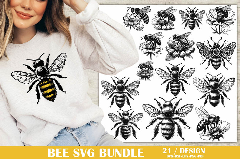 Bee SVG Clipart Bundle - CraftNest - Digital Crafting and Art