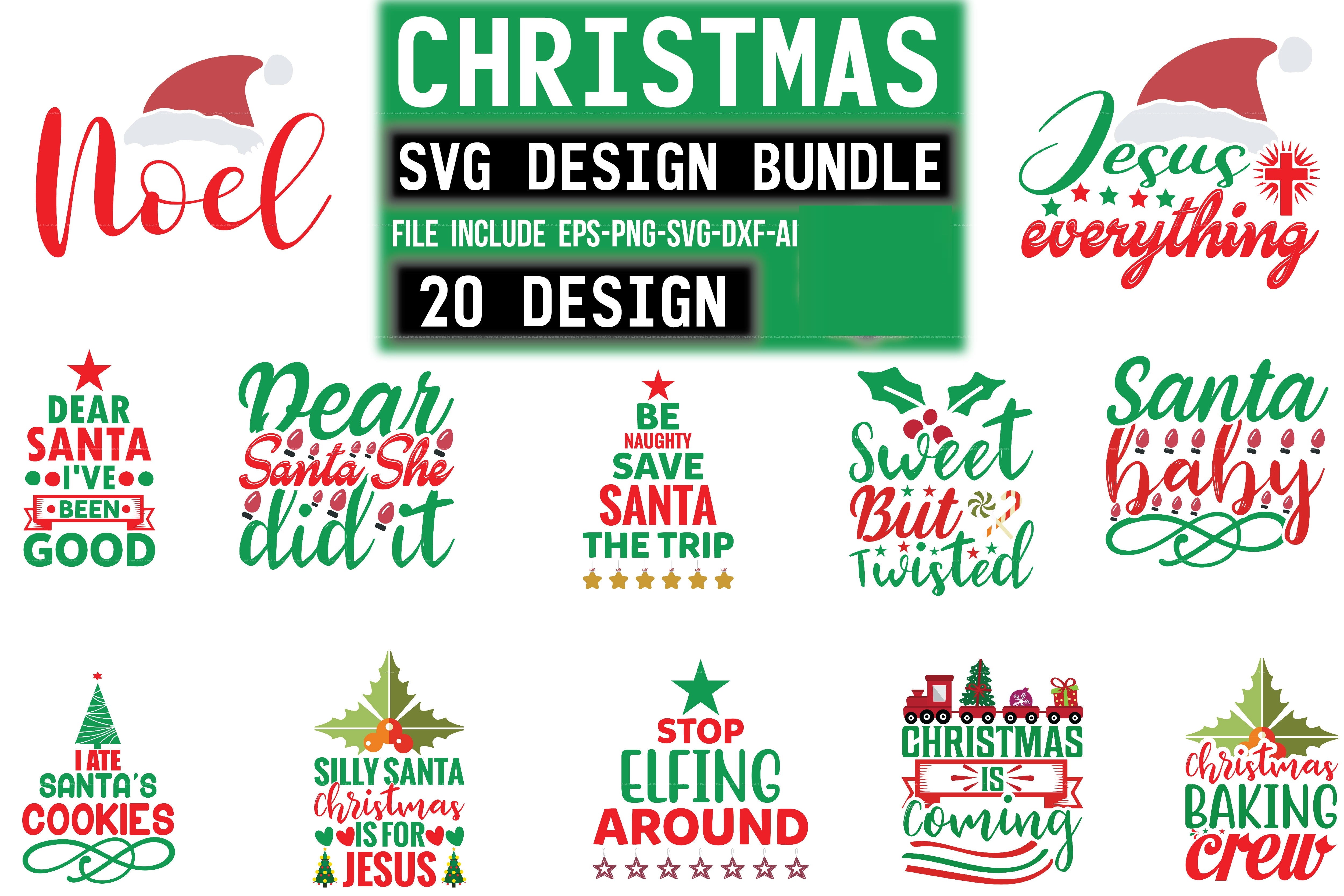 Christmas Design SVG Bundle  Pack 1