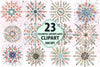 Colorful Snowflakes Clipart Bundle