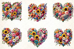 Flower Hearts Valentine's Day Clipart Bundle - CraftNest - Digital Crafting and Art