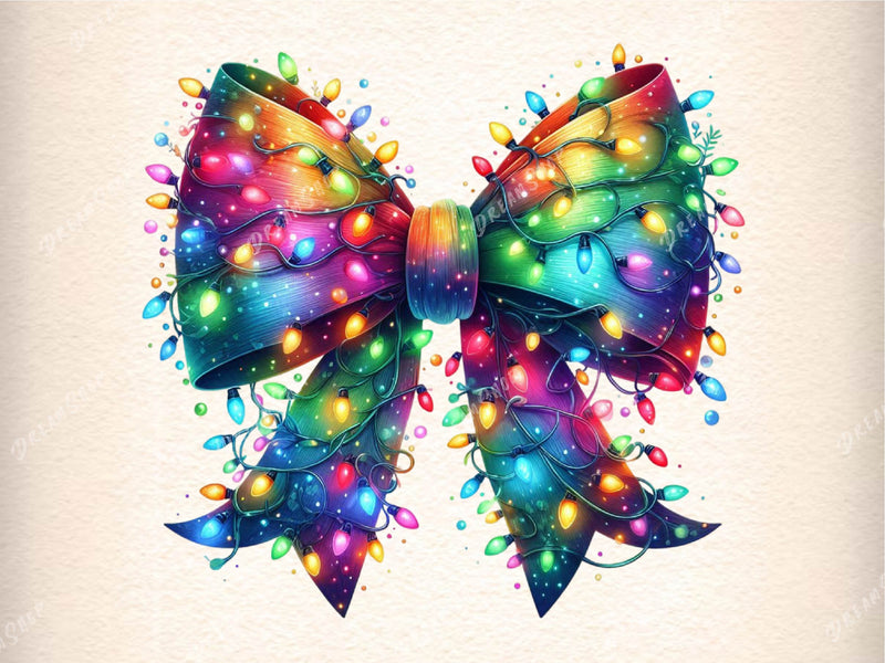 Christmas Light Coquette Bow Clipart Bundle - CraftNest - Digital Crafting and Art