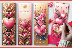 Valentine's Day Heart Bookmarks - CraftNest - Digital Crafting and Art