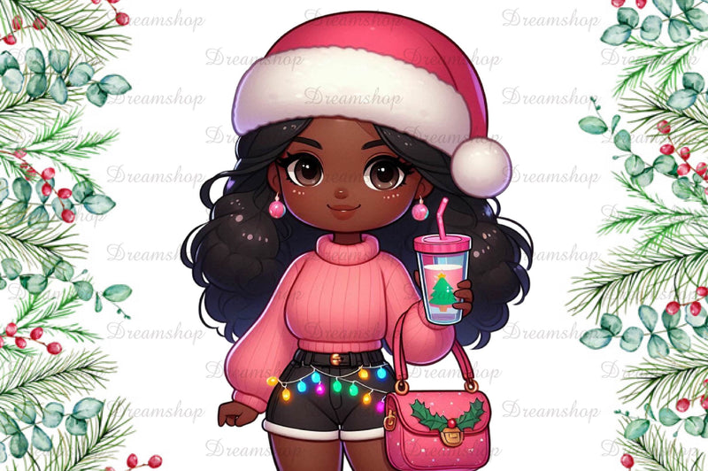 Christmas Girl Fashion Clipart Bundle 4 - CraftNest - Digital Crafting and Art
