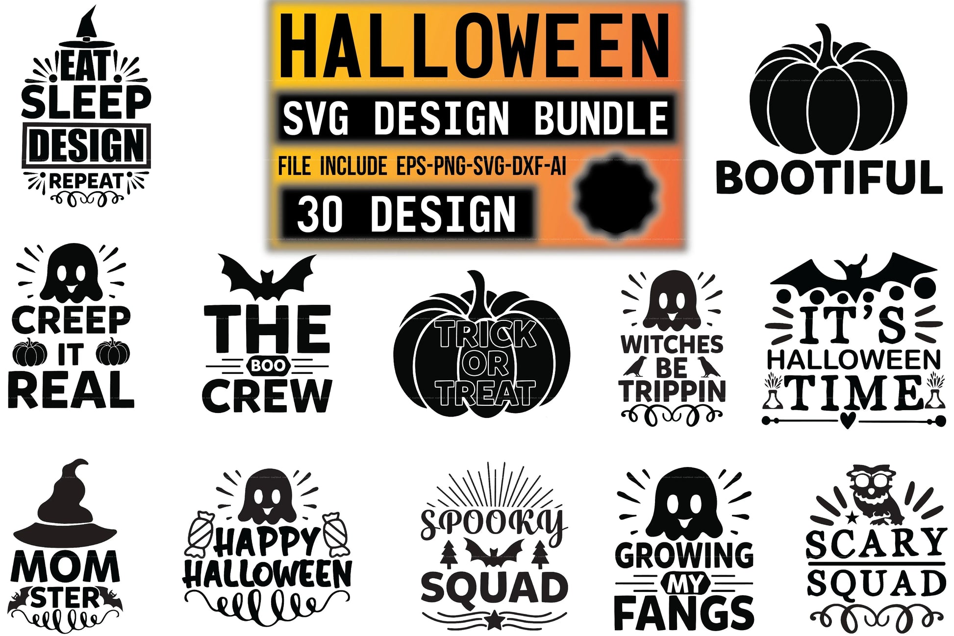Halloween SVG Bundle 16 - CraftNest - Digital Crafting and Art