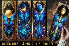 Celestial Butterfly Fantasy Bookmark - CraftNest - Digital Crafting and Art