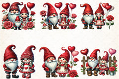Valentine Gnome Couple Clipart Bundle - CraftNest - Digital Crafting and Art