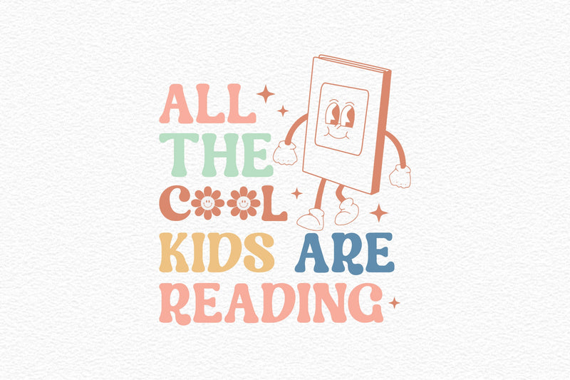 All The Cool Kids Are Reading SVG Bundle - CraftNest - Digital Crafting and Art
