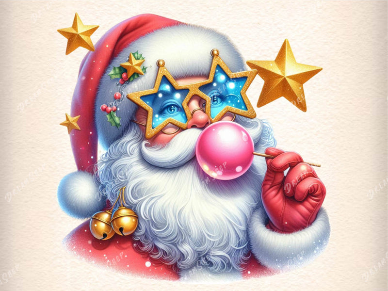 Santa Christmas Merry Christmas Clipart Bundle - CraftNest - Digital Crafting and Art