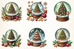 Christmas Snow Globe Clipart Bundle - CraftNest - Digital Crafting and Art