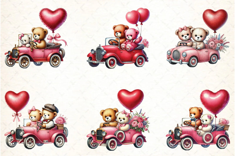 Valentine's Couple Teddy Bear Clipart Bundle - CraftNest - Digital Crafting and Art