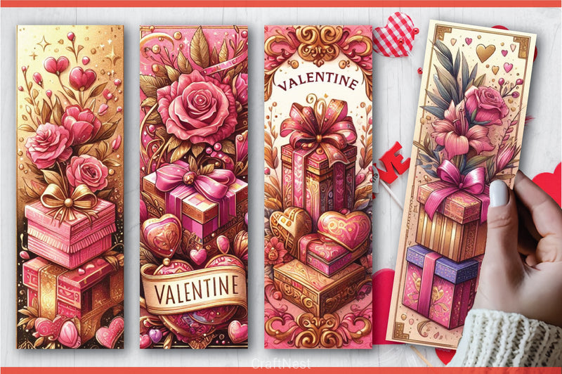 Valentine's Day Gift Bookmarks Journal - CraftNest - Digital Crafting and Art
