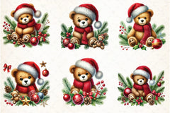 Christmas Teddy Bear Clipart Bundle - CraftNest - Digital Crafting and Art