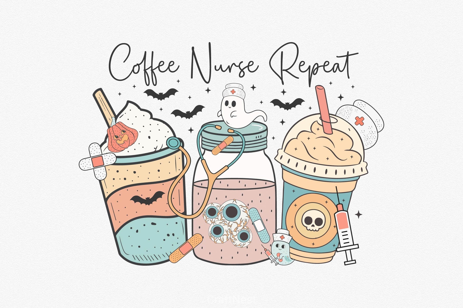 Coffee Nurse Repeat Clipart Bundle 2 - CraftNest - Digital Crafting and Art