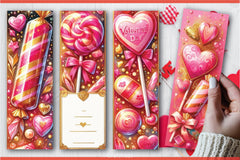 Valentine's Day Candy Bookmarks Journal - CraftNest - Digital Crafting and Art