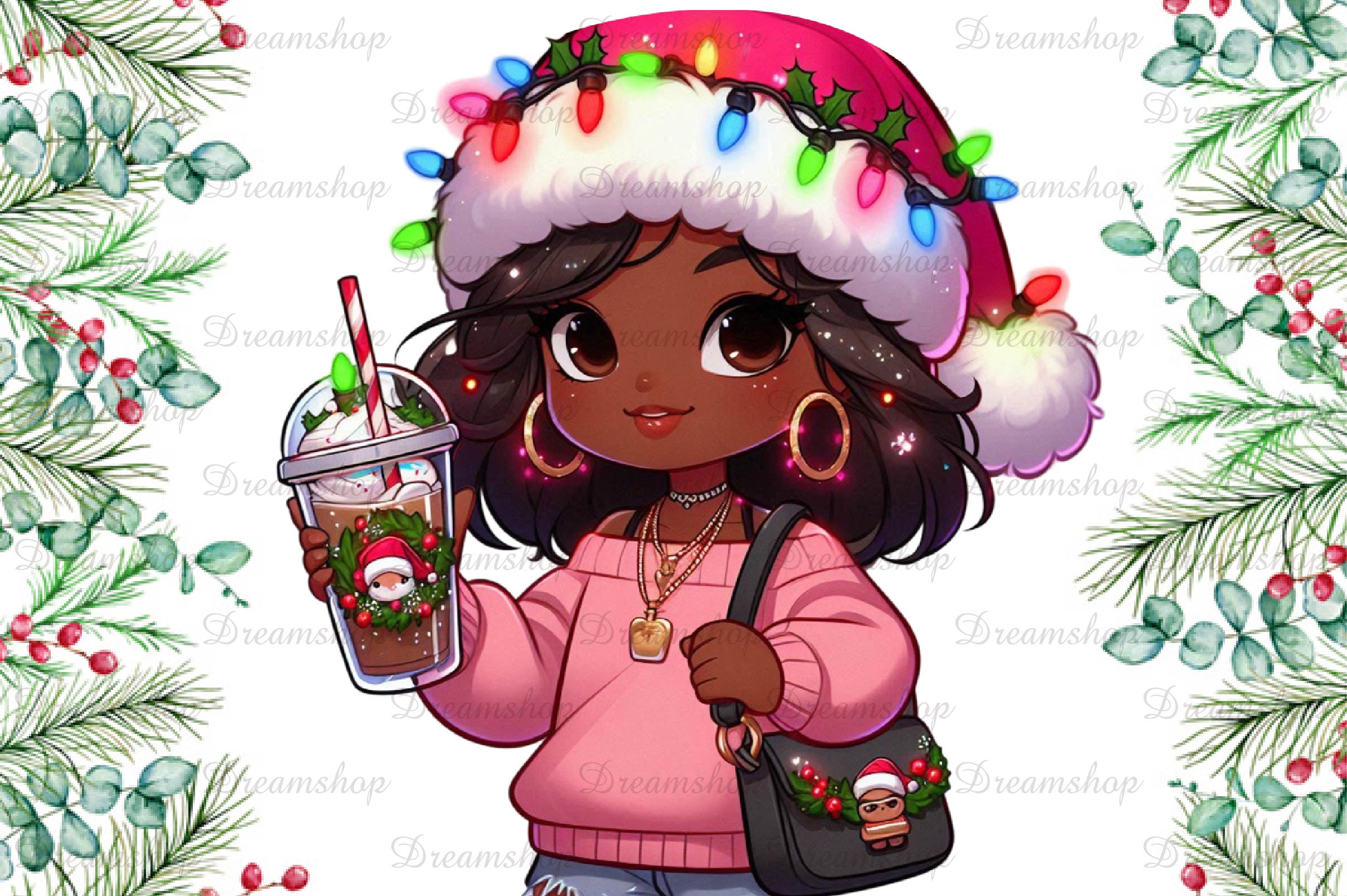 Christmas Girl Fashion Clipart Bundle 7 - CraftNest - Digital Crafting and Art