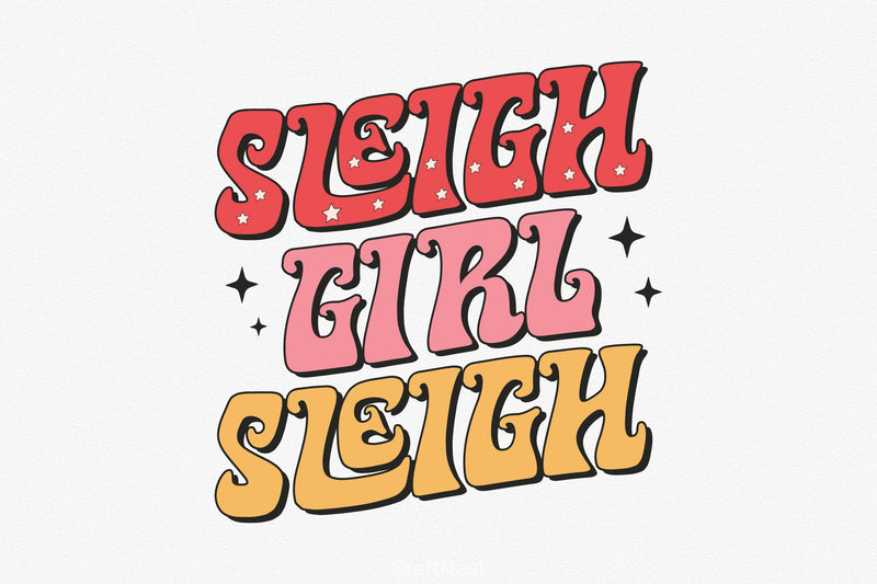 Sleigh Girl Sleigh Clipart Bundle - CraftNest - Digital Crafting and Art