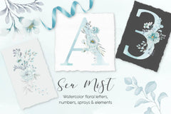 Sea Mist Alphabet Clipart Bundle - CraftNest - Digital Crafting and Art