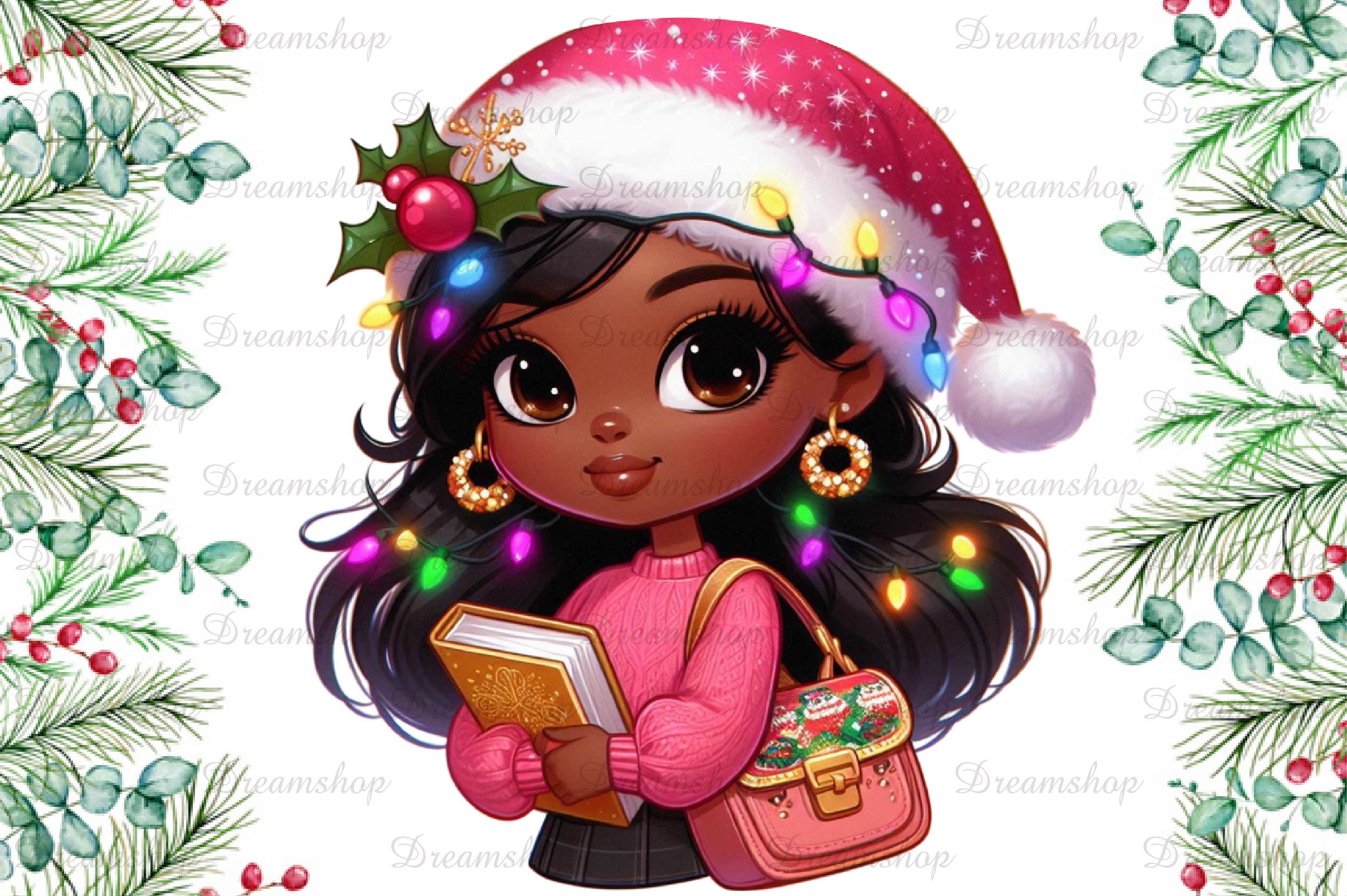 Christmas Girl Fashion Clipart Bundle 1 - CraftNest - Digital Crafting and Art