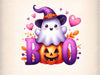 Halloween Boo Cute Ghost Pumpkin Witch Clipart Bundle