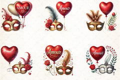 Valentine Face Mask Clipart Bundle - CraftNest - Digital Crafting and Art