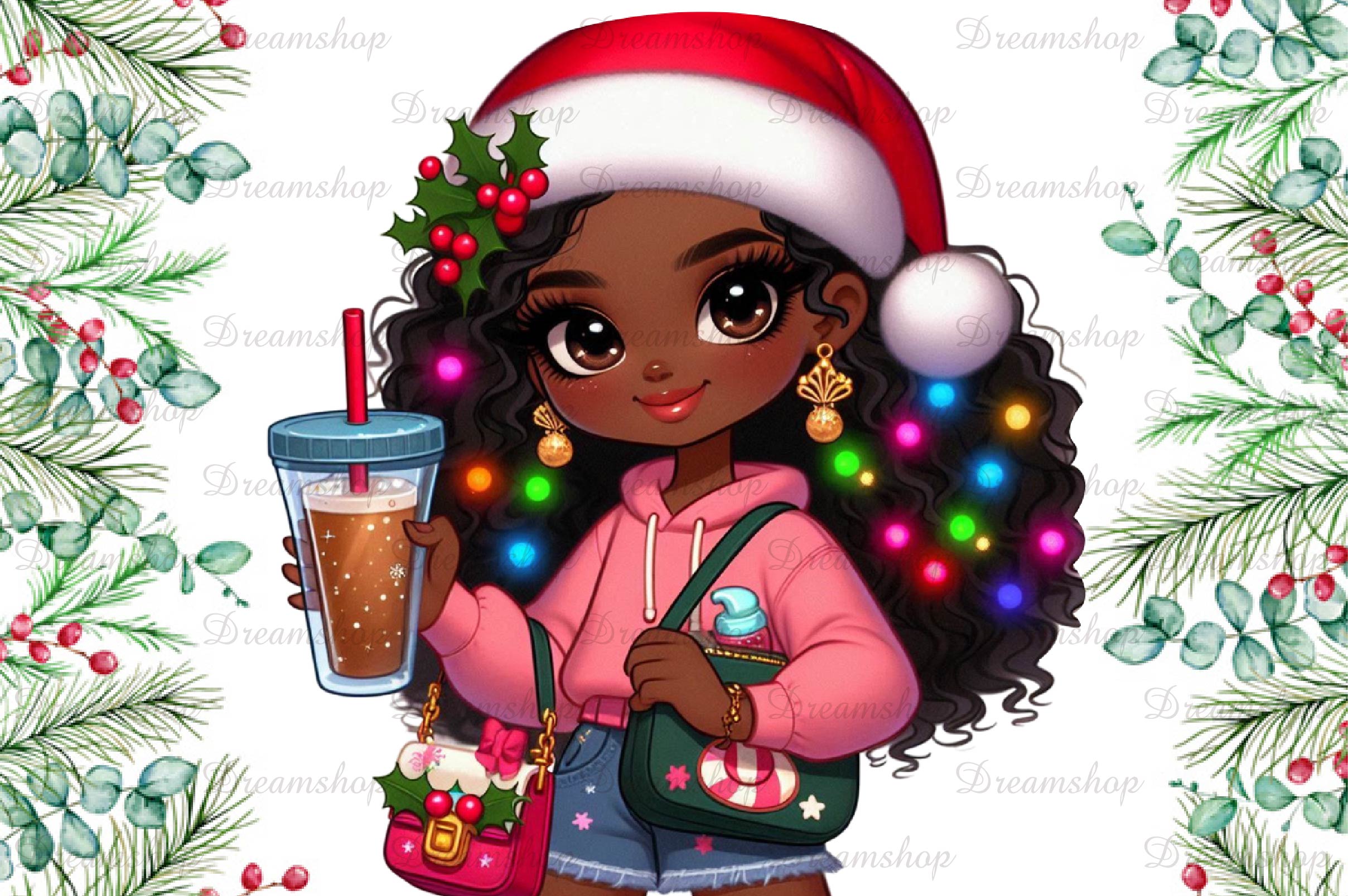 Christmas Girl Fashion Clipart Bundle 5 - CraftNest - Digital Crafting and Art