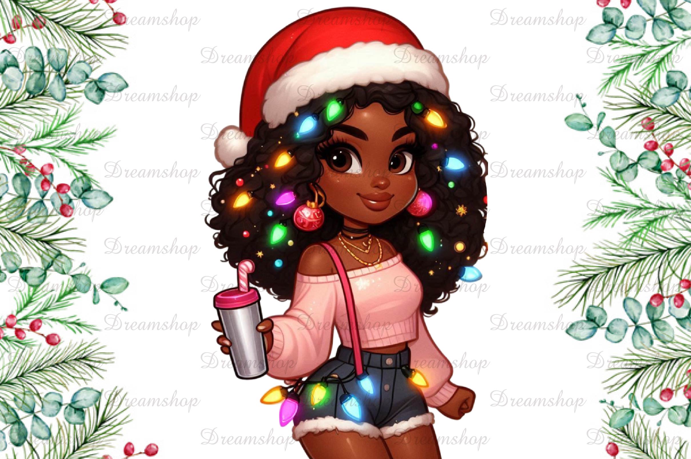 Christmas Girl Fashion Clipart Bundle 3 - CraftNest - Digital Crafting and Art