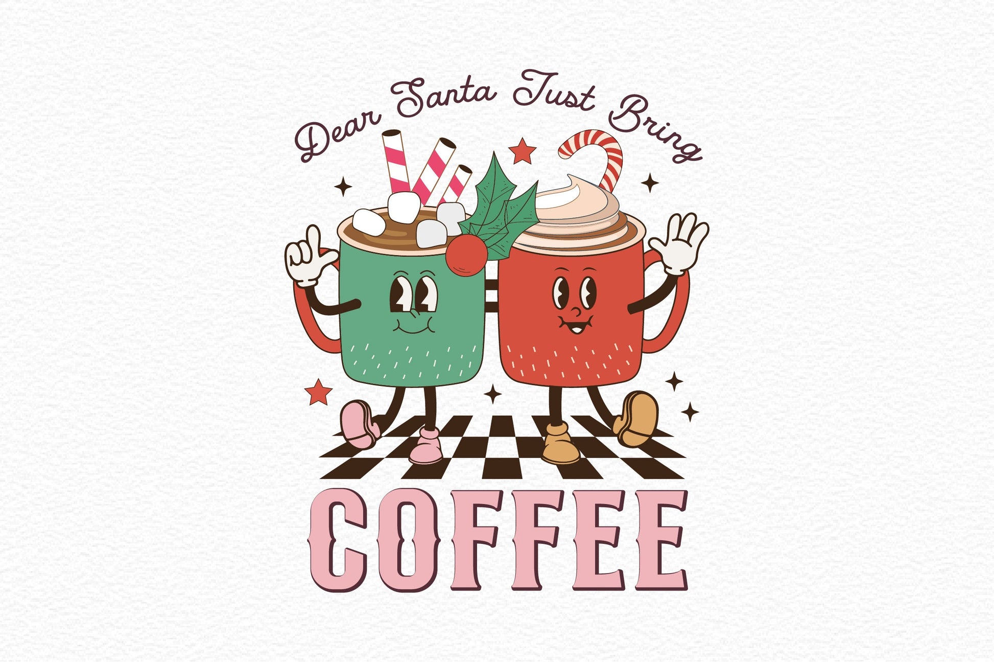 Dear Santa Just Bring Coffee Clipart Bundle - CraftNest - Digital Crafting and Art