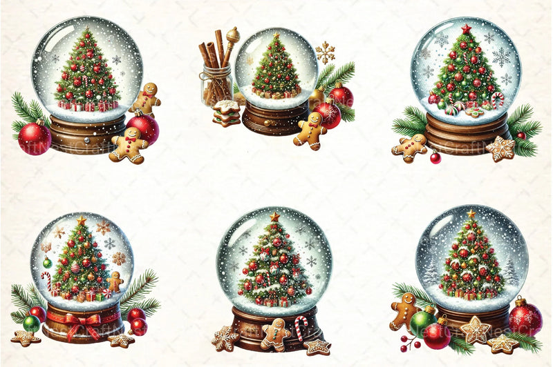 Christmas Snow Globe Clipart Bundle 99 - CraftNest - Digital Crafting and Art