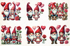 Valentine Gnome Couple Clipart Bundle - CraftNest - Digital Crafting and Art