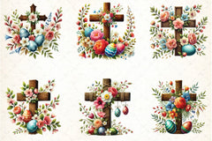 Easter Cross and Flowers Clipart Bundle - CraftNest - Digital Crafting and Art