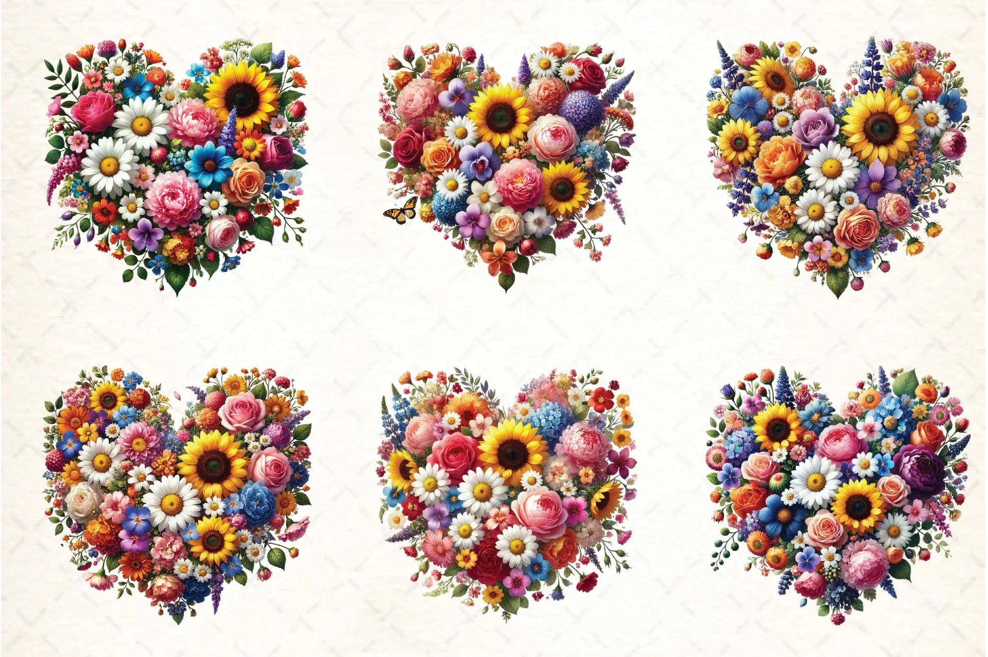 Flower Hearts Valentine's Day Clipart Bundle - CraftNest - Digital Crafting and Art