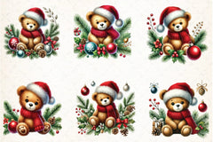 Christmas Teddy Bear Clipart Bundle - CraftNest - Digital Crafting and Art