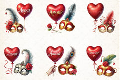 Valentine Face Mask Clipart Bundle - CraftNest - Digital Crafting and Art