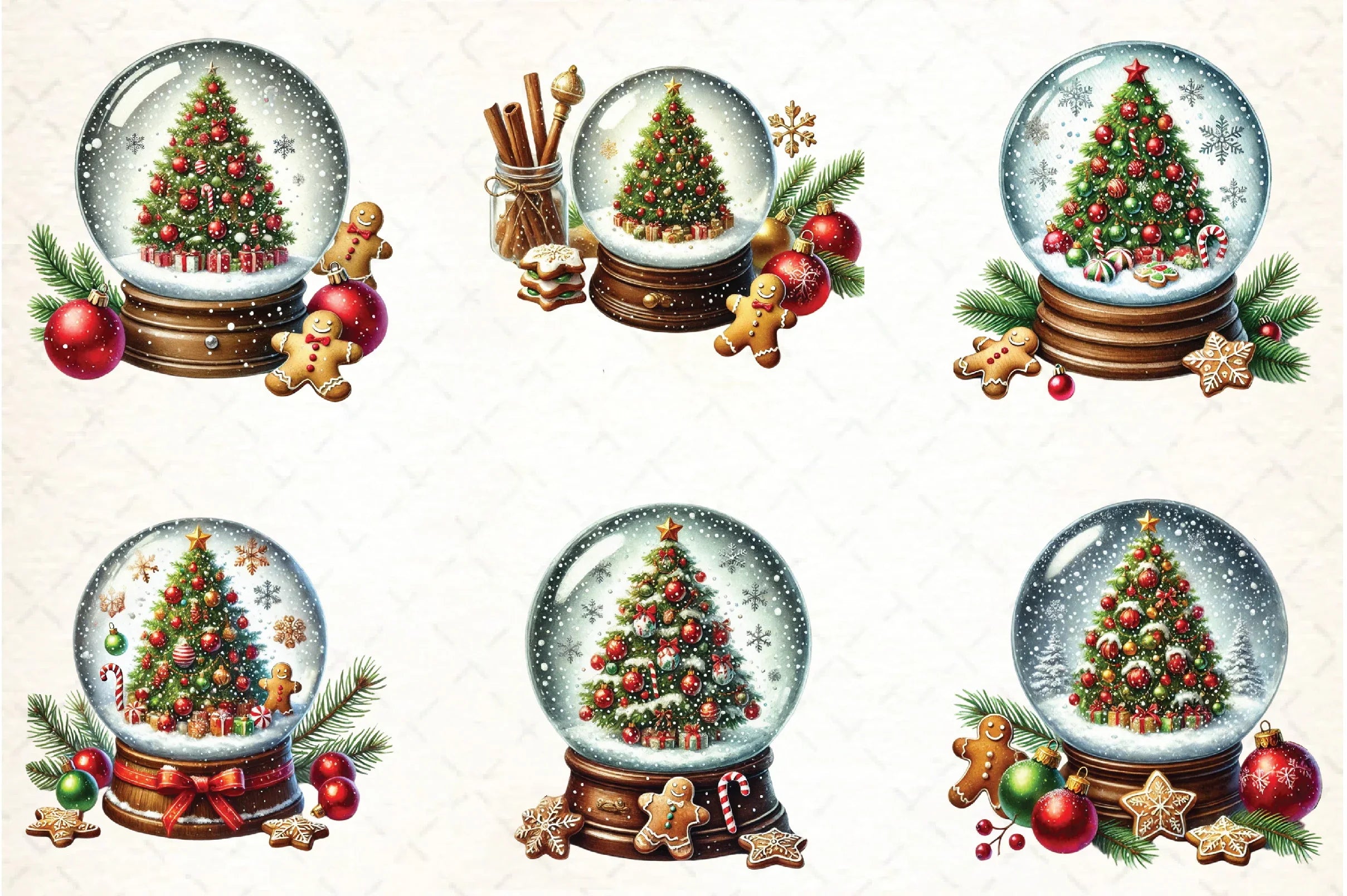 Christmas Snow Globe Clipart Bundle - CraftNest - Digital Crafting and Art