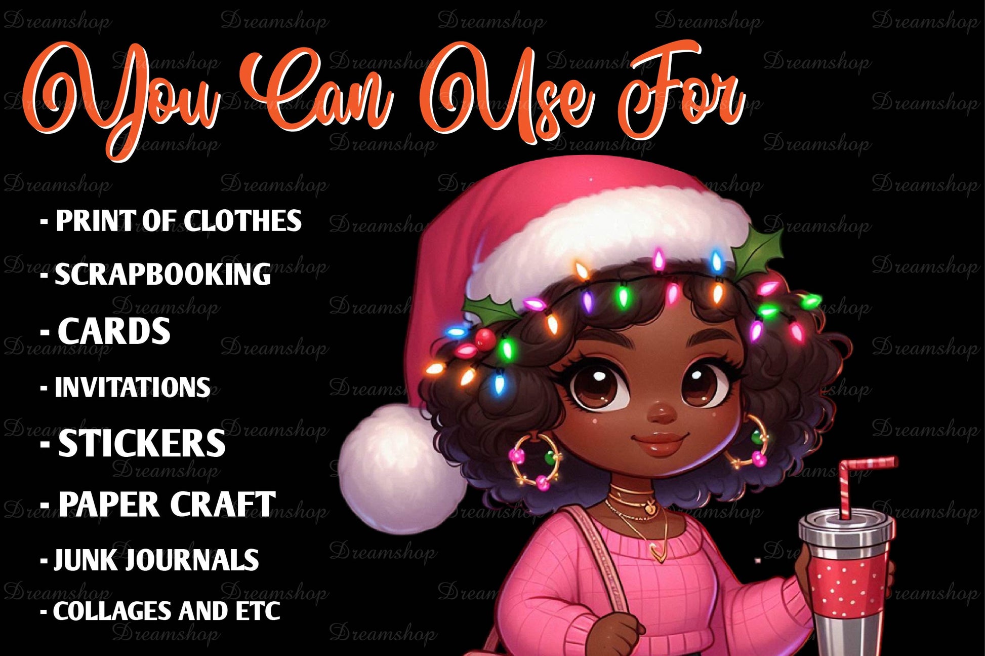 Christmas Girl Fashion Clipart Bundle 2 - CraftNest - Digital Crafting and Art