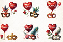 Valentine Face Mask Clipart Bundle - CraftNest - Digital Crafting and Art