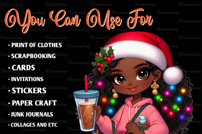 Christmas Girl Fashion Clipart Bundle 5 - CraftNest - Digital Crafting and Art