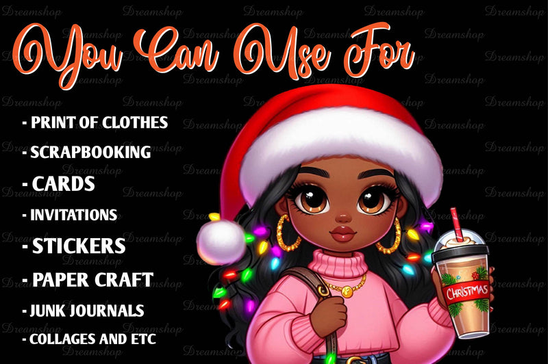 Christmas Girl Fashion Clipart Bundle 9 - CraftNest - Digital Crafting and Art