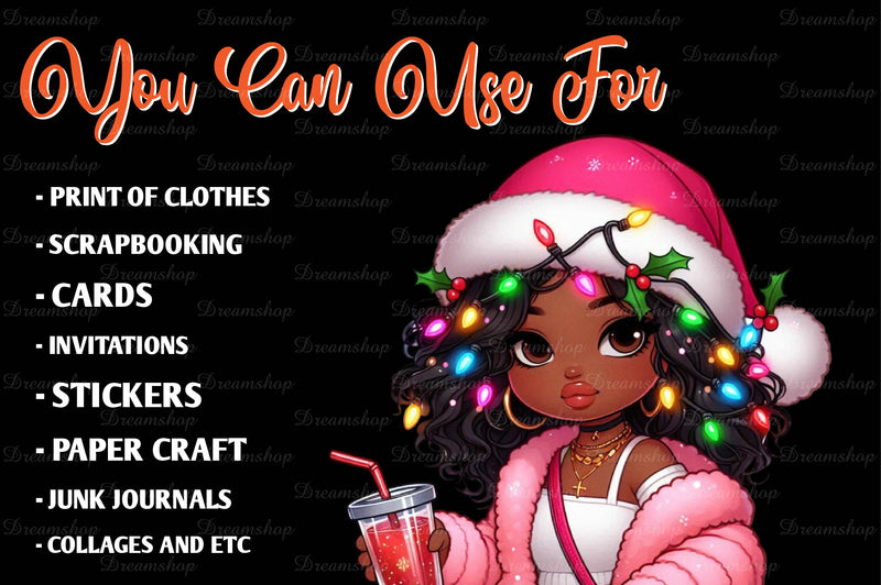 Christmas Girl Design Clipart Bundle 17 - CraftNest - Digital Crafting and Art