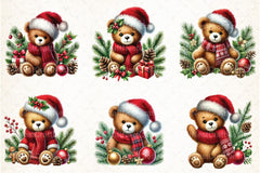 Christmas Teddy Bear Clipart Bundle 1 - CraftNest - Digital Crafting and Art