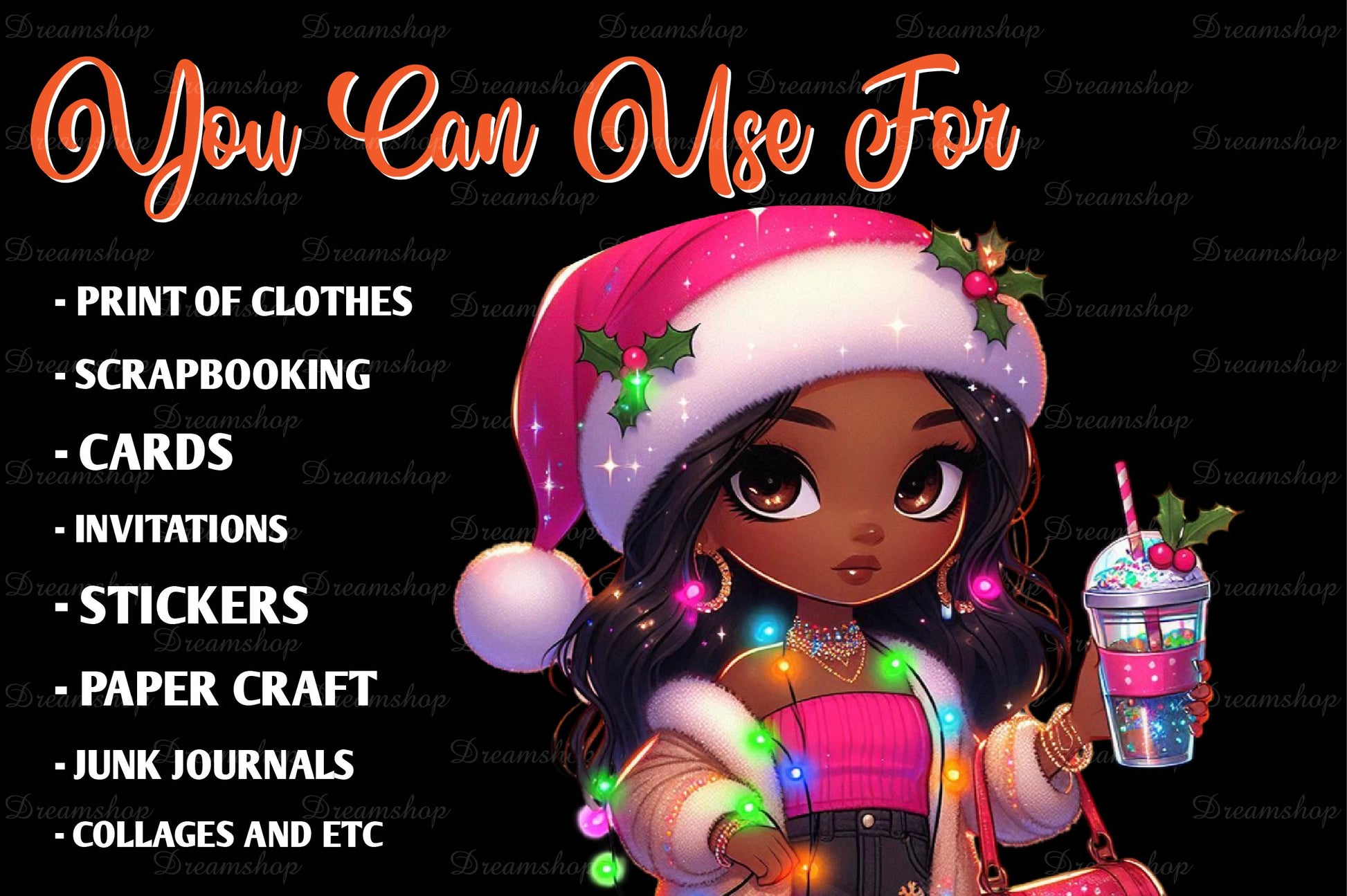 Christmas Girl Fashion Clipart Bundle - CraftNest - Digital Crafting and Art